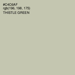 #C4C6AF - Thistle Green Color Image